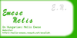 emese melis business card